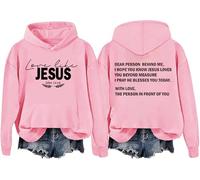 Love Like Jesus Faith Felpa Dear Person Behind Me Faith Graphic Hoodie Christian Felpe Per Le Donne, rosa-d, M