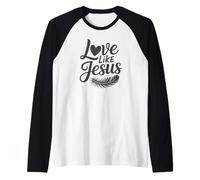 Love Like Jesus - Promemoria per la gentilezza della Fede Maglia con Maniche Raglan