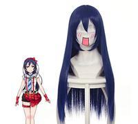 Love Live Sonoda Umi Cosplay Wigs Lovelive Blu scuro lungo rettilineo parrucca sintetica resistente al calore per la festa di Halloween