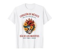 Love Lives On - Cuore Messicano Dia de Los Muertos Maglietta