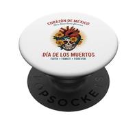 Love Lives On - Cuore messicano Dia de los Muertos PopSockets PopGrip Adesivo