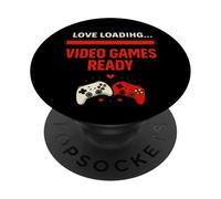 Love Loading Video Games Ready Gamer Humor Art PopSockets PopGrip Adesivo
