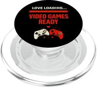 Love Loading Video Games Ready Gamer Humor Art PopSockets PopGrip per MagSafe