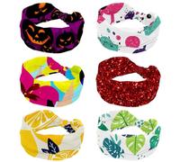 Love Lock and Key Pattern Fashion Wide Headband, 6 fasce per capelli da donna, fascia elastica per la testa, fascia per la testa elastica per sudore, sport, allenamento, turbante