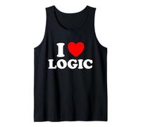 Love Logic Funny Smart Data Think Math Make Sense Fan dei programmatori Canotta