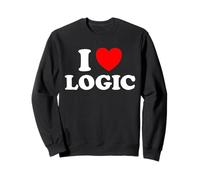 Love Logic Funny Smart Data Think Math Make Sense Fan dei programmatori Felpa