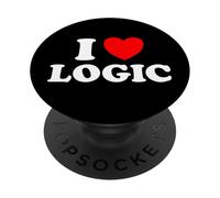 Love Logic Funny Smart Data Think Math Make Sense Fan dei programmatori PopSockets PopGrip Adesivo