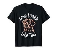 Love Looks Like This Labrador Amante dei Cani Uomini Donne Bambini Maglietta