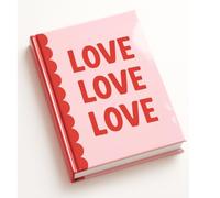 LOVE LOVE LOVE: Pink Decorative Hardcover Coffee Table Book with Scallop Edge Design