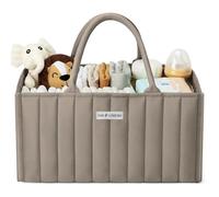 love & lullabies Organizer per pannolini, elegante cestino per pannolini, oggetti essenziali per neonati, regalo per baby shower (moka)