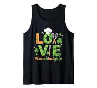 Love Lunch Lady Life Trifoglio Chef Shamrock Design Canotta
