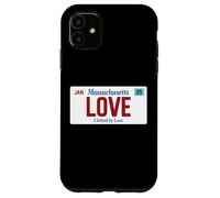 Love Massachusetts Targa Stati Uniti Orgoglio Boston Custodia per iPhone 11