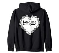 Love Me - Catena con Ciondolo a Forma di Cuore Felpa con Cappuccio