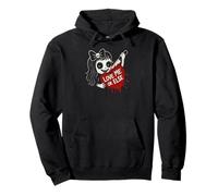 Love Me Or Else Creepy Cute Girl With Heart And Knife Felpa con Cappuccio
