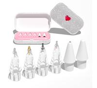 LOVE MEI Punte di ricambio per Apple Pencil 1a e 2a generazione, USB-C e Pro, iPad Pro, set di matite per Apple Pencil con custodia diamantata