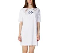 Love Moschino Abito a Maniche Corte a T Dress, Bianco, 48 Donna