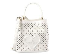 Love Moschino Basket Laminated Borsa a spalla 22 cm bianco