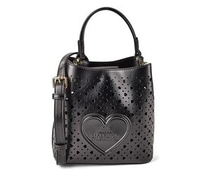 Love Moschino Basket Laminated Borsa a tracolla 22 cm nero