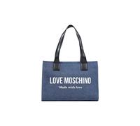 Love Moschino Blue Cotton Handbag