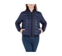 Love Moschino - Bomber Trapuntato Blu con Stampa - - Jackets - Donna - Blu - M