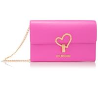 Love Moschino borsa a tracolla in ecopelle martellata fucsia oro
