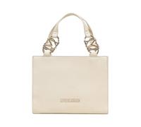 Love Moschino borsa a mano in ecopelle martellata beige chiaro