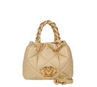 Love Moschino borsa a secchiello in ecopelle trapuntata beige chiaro