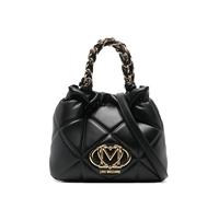 Love Moschino borsa a secchiello in ecopelle trapuntata nero