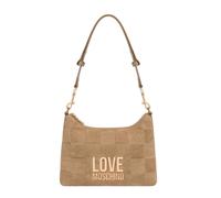 Love Moschino borsa a spalla in suede tortora