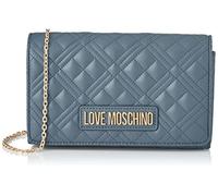 Love Moschino Borsa Quilted Pu Denim, BORSA A SPALLA Donna, Blu Denim, 19x26x9
