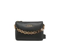 Love Moschino Borsa tracolla nera catena lettering smaltata