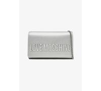 POCHETTE LOVE MOSCHINO laminated smart daily pochette con catena silver ND silve