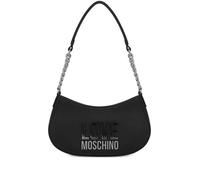 Love Moschino Borsa hobo bag nera logo lettering smaltato