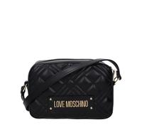 Love Moschino Borse a Tracolla Donna Poliuretano Nero/Oro