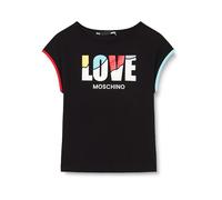 Love Moschino Boxy Fit-Maglietta a Maniche Corte T-Shirt, Nero, 54 Donna