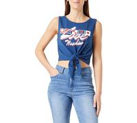Love Moschino Canotta, Blu, 50 Donna