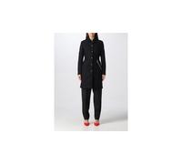 Love Moschino Elegant Black Wool Coat with Silver Chain Detail - IT42|M