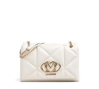 Love Moschino Embossed Q Borsa a spalla crema, pelle sintetica, donna
