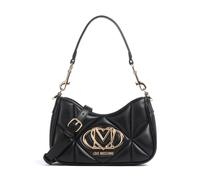 Love Moschino Embossed Q Borsa a spalla nero, pelle sintetica, donna