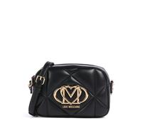 Love Moschino Embossed Q Borsa a tracolla nero, pelle sintetica, donna