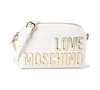 Love Moschino Enameled Logo Borsa a tracolla 20 cm bianco