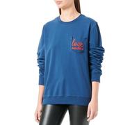 Love Moschino Felpa da Donna a Maniche Lunghe, Slim Fit, con Scollo Rotondo, Blu, 50