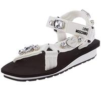 Love Moschino JA16153G0GI45, Sandali Platform, Donna, Bianco, 35 EU