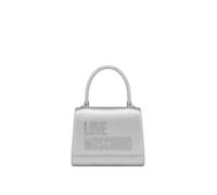 Love Moschino Bold Love Laminated Borsa a tracolla argento, pelle sintetica, donna