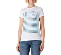 Love Moschino Maglietta a Maniche Corte Slim Fit T-Shirt, Bianco, 40 Donna