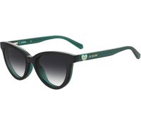 Moschino Donna MOL051/CS ETJ/9O Occhiali da sole Acetato Nero/Verde Grigio Cat Eye Sfumato
