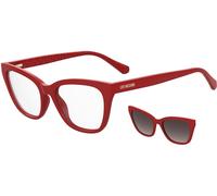 Love Moschino MOL071/CS C9A/9O, Rosso, Plastic, Donne occhiali 53