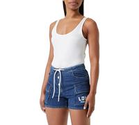 Love Moschino Pantaloncini con Tasche sui Lati Casual, Blu Jeans Scuro, 44 Donna