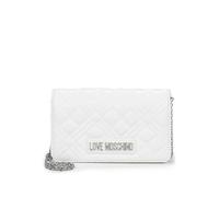 Love Moschino pochette con tracolla - Bianco argento
