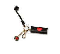 Love Moschino portachiavi in ecopelle nero